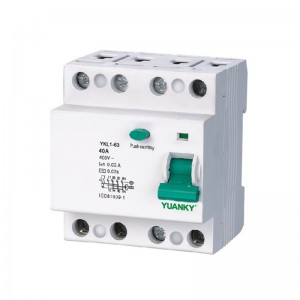 Wholesale YKL1-63 25A 40A 50A 63A(Electro-magnetic Type) RCCB Residual Current Circuit Breaker