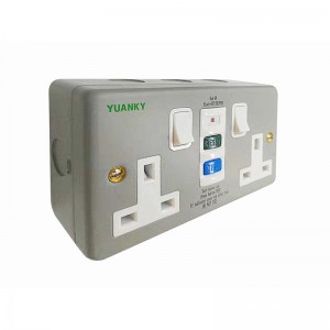 Wholesale UK safety Box type 13A 30mA RCD Protected Safety Socket