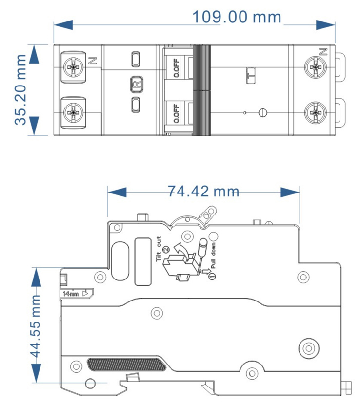 HWB6LE intelligent low voltage switch smart leakage monitoring miniature circuit breaker RCBO 02