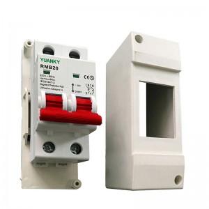 Wholesale 2 pole type B C D mcb Circuit breaker with protective cover mcb box