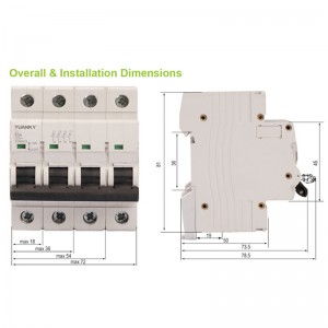 Wholesale HWD16-63 1P 2P 3P 4P input Switch disconnector Isolating switch